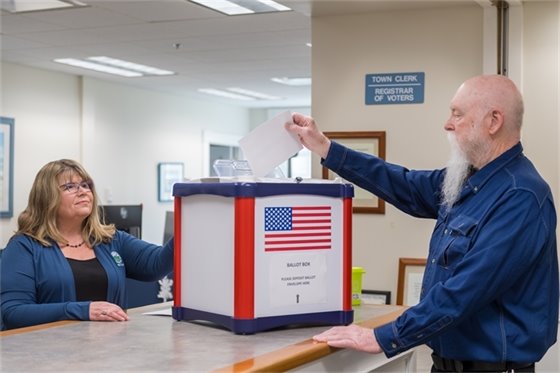 Town Clerk and Ballot Box